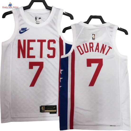 Acquista Maglia NBA Nike Brooklyn Nets #7 Kevin Durant Bianco Classic 2023-24