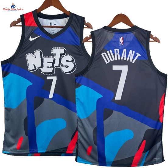Acquista Maglia NBA Nike Brooklyn Nets #7 Kevin Durant Nero Città 2024-25