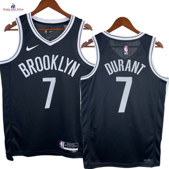 Acquista Maglia NBA Nike Brooklyn Nets #7 Kevin Durant Nero Icon 2023-24