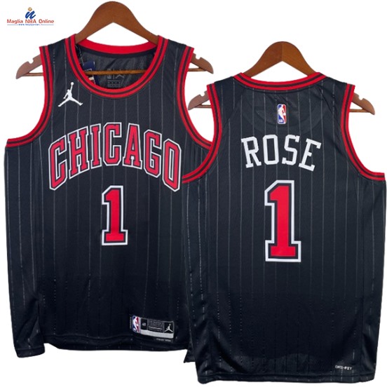 Acquista Maglia NBA Nike Chicago Bulls #1 Derrick Nero Statement 2023-24