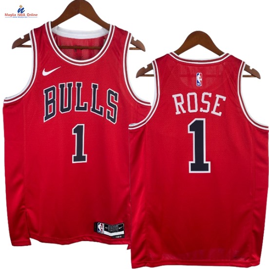 Acquista Maglia NBA Nike Chicago Bulls #1 Derrick Rose Rosso Icon 2023-24