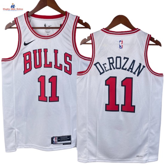 Acquista Maglia NBA Nike Chicago Bulls #11 DeMar DeRozan Bianco Association 2023-24
