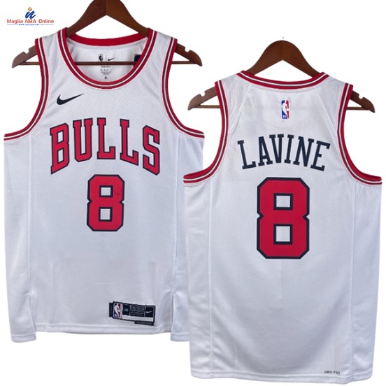 Acquista Maglia NBA Nike Chicago Bulls #8 Zach LaVine Bianco Association 2023-24