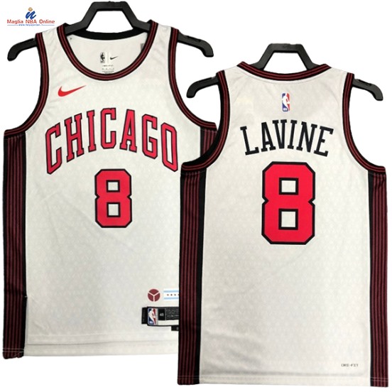 Acquista Maglia NBA Nike Chicago Bulls #8 Zach LaVine Bianco Città 2023-24
