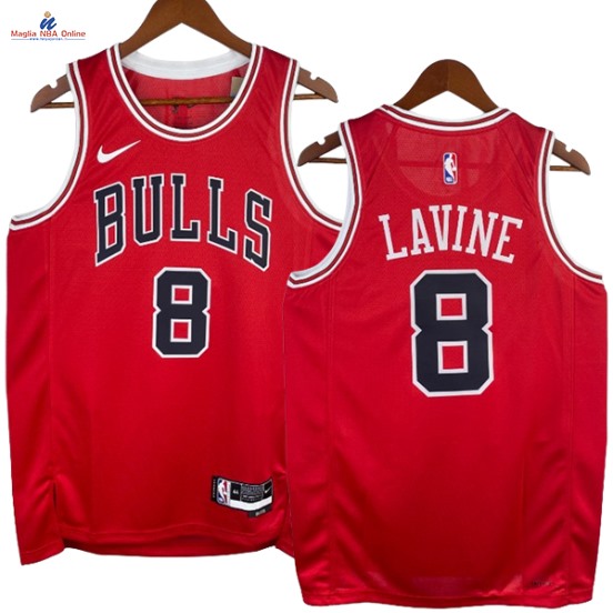 Acquista Maglia NBA Nike Chicago Bulls #8 Zach LaVine Rosso Icon 2023-24