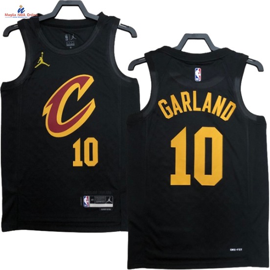Acquista Maglia NBA Nike Cleveland Cavaliers #10 Darius Garland Nero Statement 2023-24