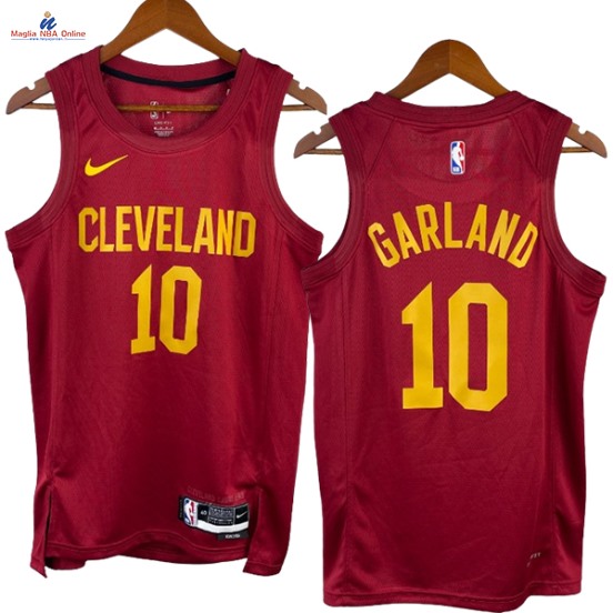 Acquista Maglia NBA Nike Cleveland Cavaliers #10 Darius Garland Rosso Icon 2023-24