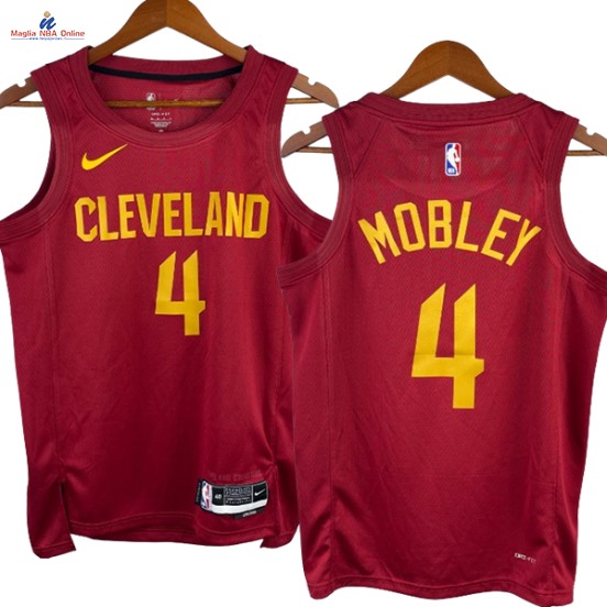 Acquista Maglia NBA Nike Cleveland Cavaliers #4 Evan Mobley Rosso Icon 2023-24