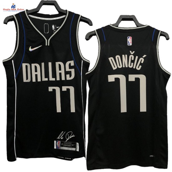 Acquista Maglia NBA Nike Dallas Mavericks #77 Luka Doncic Nero Select Series 2022 23