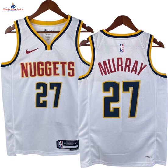 Acquista Maglia NBA Nike Denver Nuggets #27 Jamal Murray Bianco Association 2023-24