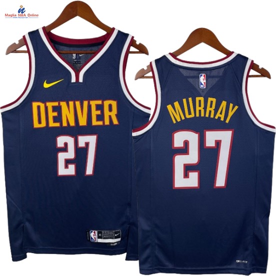 Acquista Maglia NBA Nike Denver Nuggets #27 Jamal Murray Blu Navy Icon 2023-24