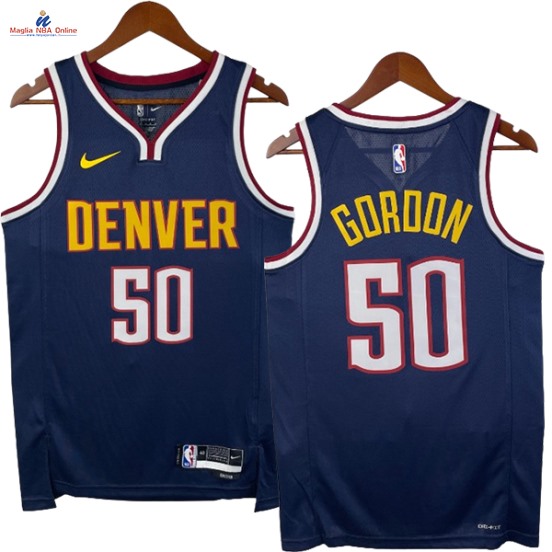 Acquista Maglia NBA Nike Denver Nuggets #50 Aaron Gordon Blu Navy Icon 2023-24
