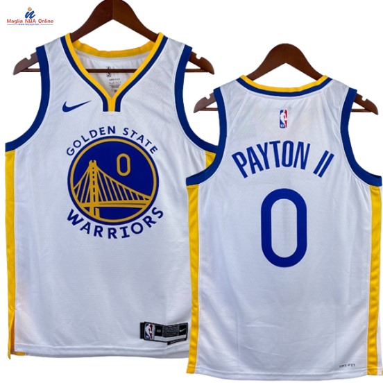 Acquista Maglia NBA Nike Golden State Warriors #0 Gary Payton II Bianco Association 2023-24