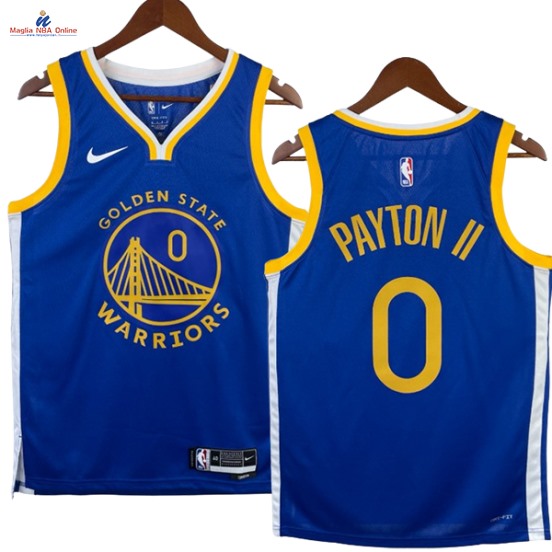 Acquista Maglia NBA Nike Golden State Warriors #0 Gary Payton II Blu Icon 2023-24