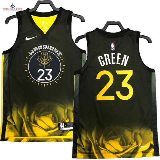 Acquista Maglia NBA Nike Golden State Warriors #23 Draymond Green Nero Città 2023-24