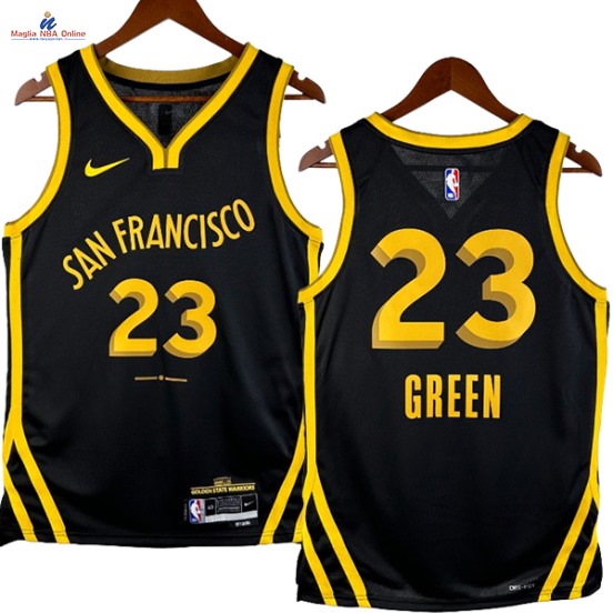 Acquista Maglia NBA Nike Golden State Warriors #23 Draymond Green Nero Città 2024-25