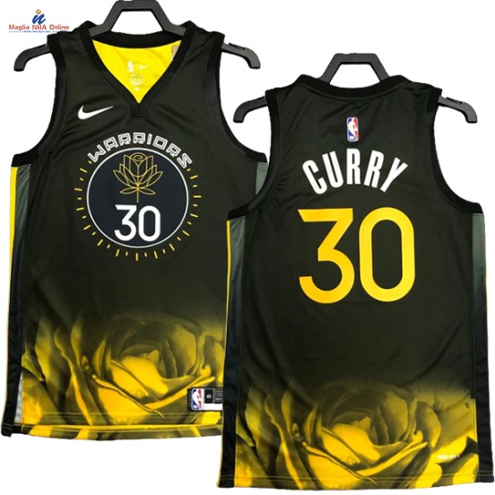 Acquista Maglia NBA Nike Golden State Warriors #30 Stephen Curry Nero Città 2023-24