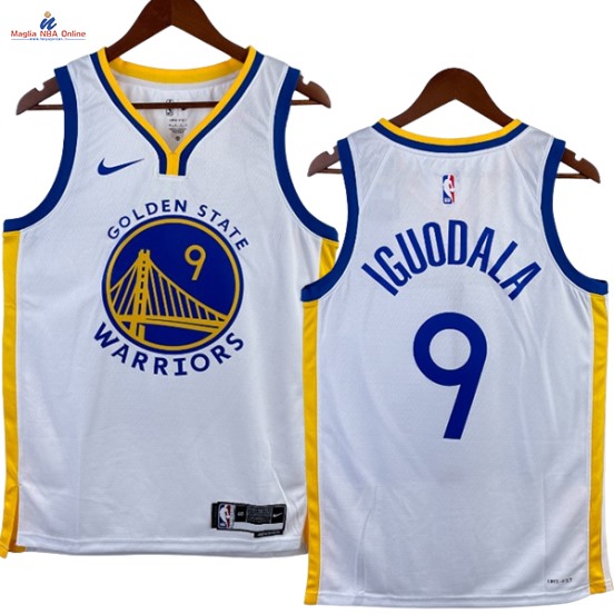 Acquista Maglia NBA Nike Golden State Warriors #9 Andre Iguodala Bianco Association 2023-24