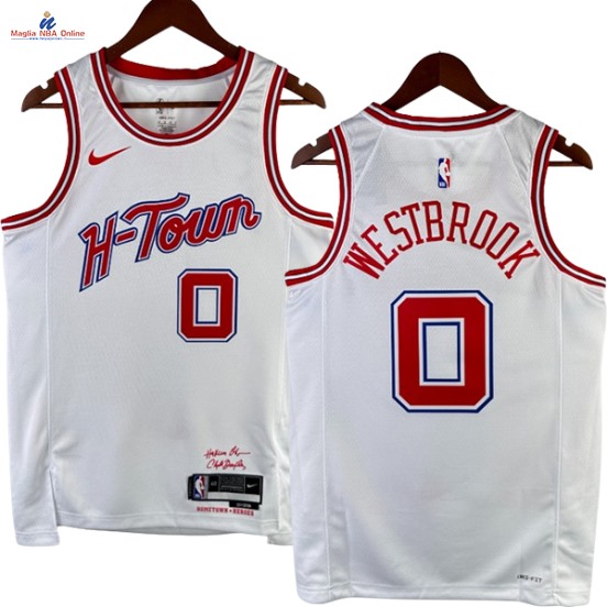 Acquista Maglia NBA Nike Houston Rockets #0 Russell Westbrook Bianco Città 2024-25