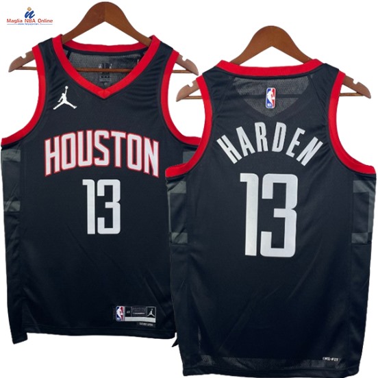 Acquista Maglia NBA Nike Houston Rockets #13 James Harden Nero Statement 2024-25