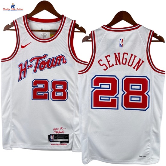 Acquista Maglia NBA Nike Houston Rockets #28 Alperen Sengun Bianco Città 2024-25