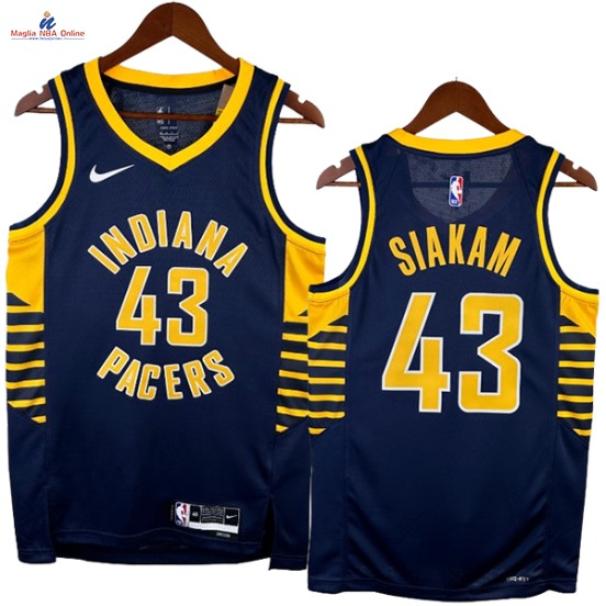 Acquista Maglia NBA Nike Indiana Pacers #43 Pascal Siakam Blu Icon 2023-24