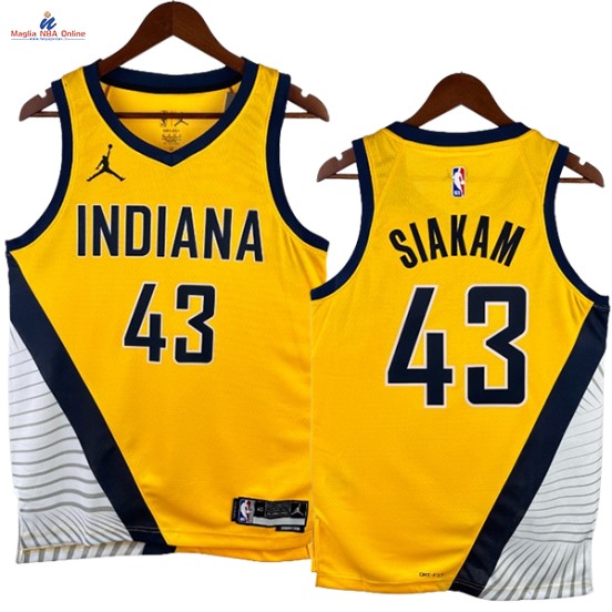 Acquista Maglia NBA Nike Indiana Pacers #43 Pascal Siakam Giallo Statement 2023-24