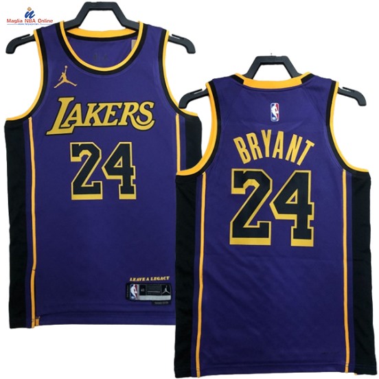 Acquista Maglia NBA Nike Los Angeles Lakers #24 Kobe Bryant Porpora Statement 2023-24