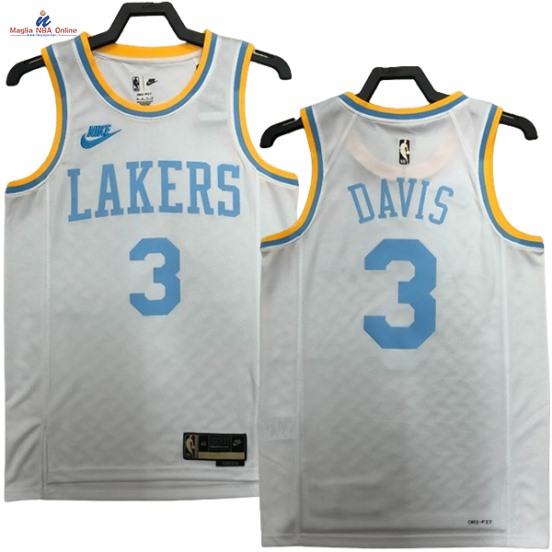 Acquista Maglia NBA Nike Los Angeles Lakers #3 Anthony Davis Bianco Classic 2023-24