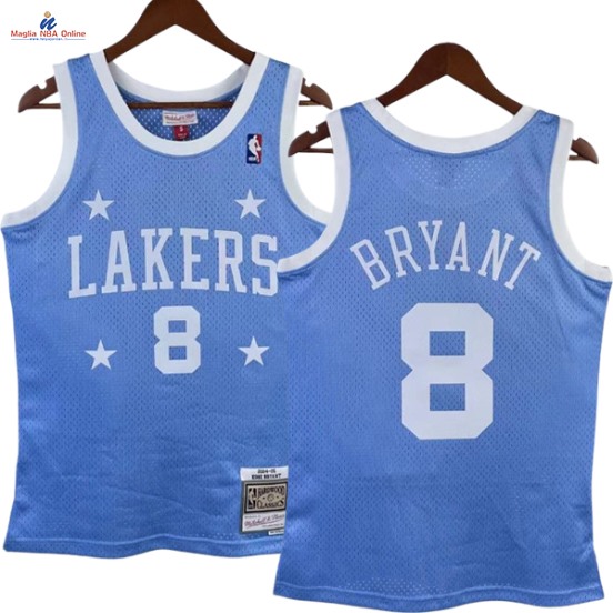 Acquista Maglia NBA Nike Los Angeles Lakers #8 Kobe Bryant Blu Claro Hardwood Classics 2004-05