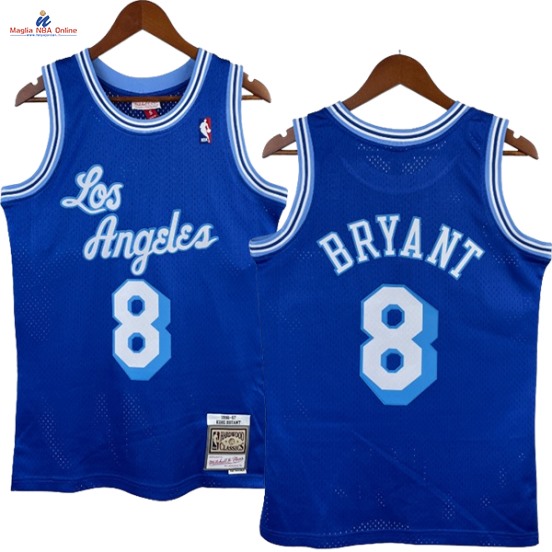Acquista Maglia NBA Nike Los Angeles Lakers #8 Kobe Bryant Blu Hardwood Classics 1996-97