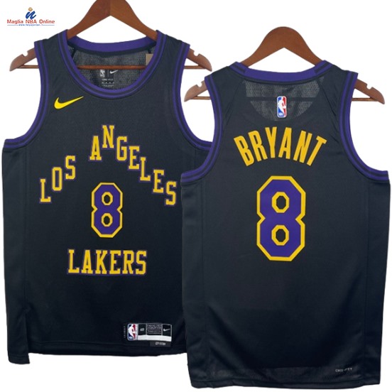 Acquista Maglia NBA Nike Los Angeles Lakers #8 Kobe Bryant Nero Città 2024-25