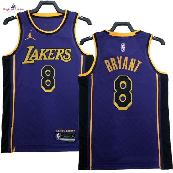 Acquista Maglia NBA Nike Los Angeles Lakers #8 Kobe Bryant Porpora Statement 2023-24