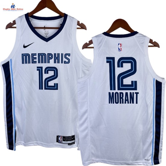 Acquista Maglia NBA Nike Memphis Grizzlies #12 Ja Morant Bianco Association 2023-24