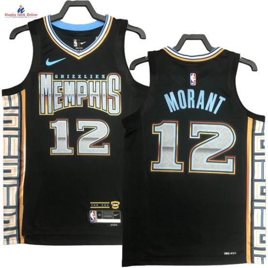 Acquista Maglia NBA Nike Memphis Grizzlies #12 Ja Morant Nero Città 2023-24