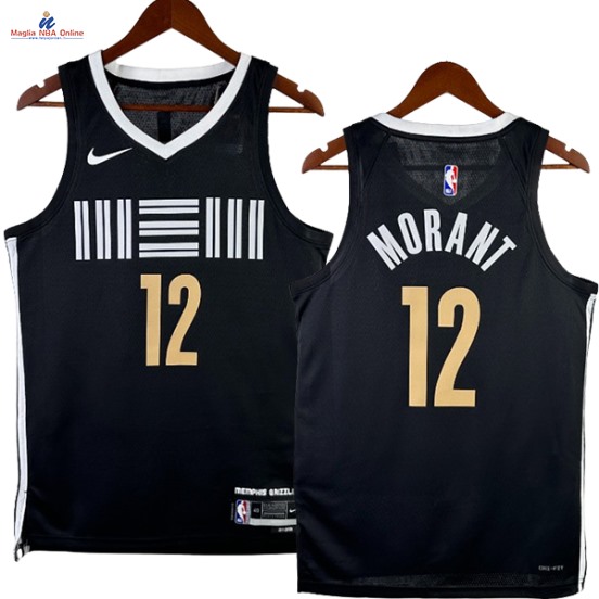 Acquista Maglia NBA Nike Memphis Grizzlies #12 Ja Morant Nero Città 2024-25