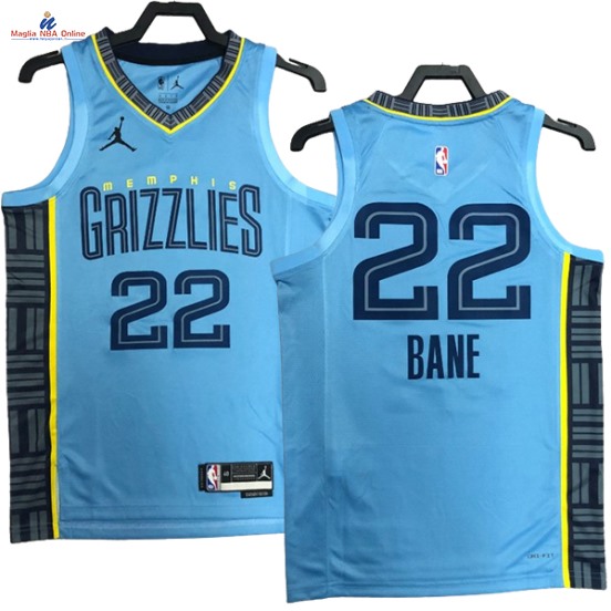 Acquista Maglia NBA Nike Memphis Grizzlies #22 Desmond Bane Blu Statement 2023-24