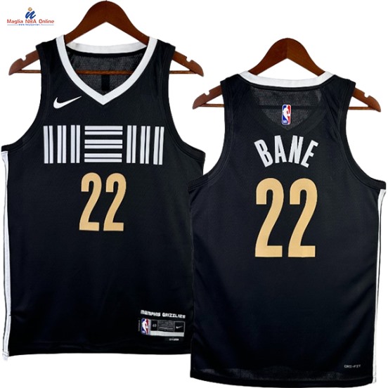 Acquista Maglia NBA Nike Memphis Grizzlies #22 Desmond Bane Nero Città 2024-25