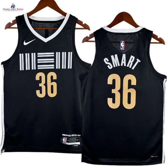 Acquista Maglia NBA Nike Memphis Grizzlies #36 Marcus Smart Nero Città 2024-25