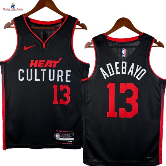 Acquista Maglia NBA Nike Miami Heat #13 Bam Adebayo Nero Città 2024-25