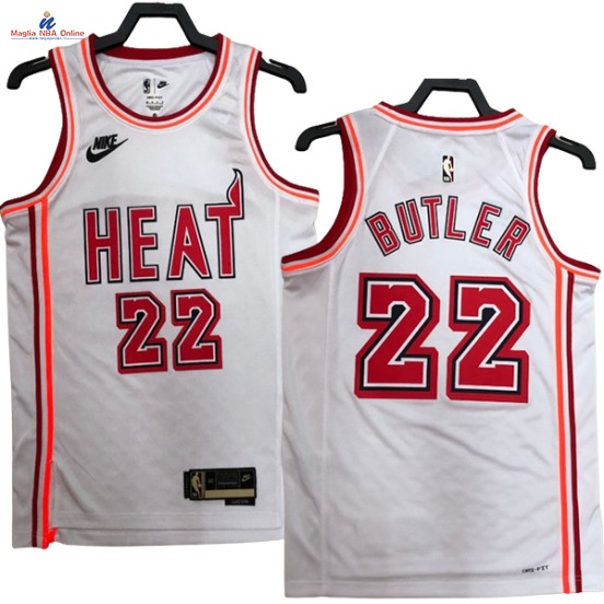 Acquista Maglia NBA Nike Miami Heat #22 Jimmy Butler Bianco Classic 2023-24