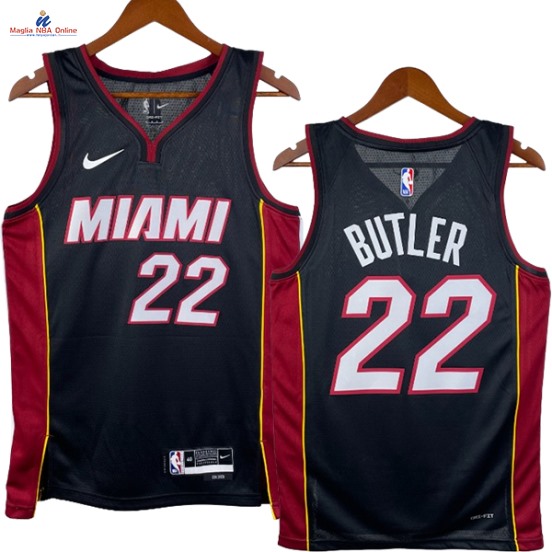 Acquista Maglia NBA Nike Miami Heat #22 Jimmy Butler Nero Icon 2023-24
