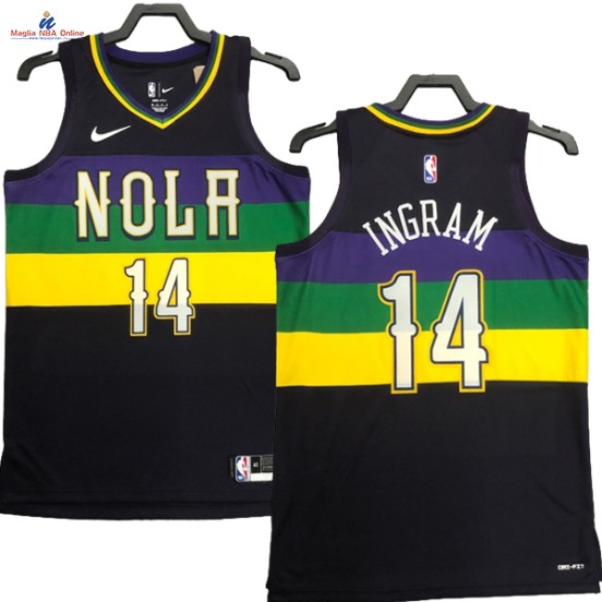 Acquista Maglia NBA Nike New Orleans Pelicans #14 Brandon Ingram Nero Città 2023-24