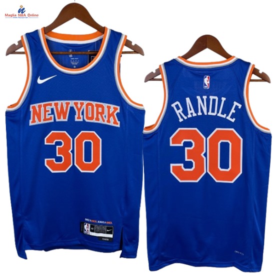 Acquista Maglia NBA Nike New York Knicks #30 Julius Randle Blu Icon 2023-24