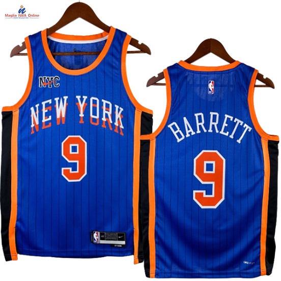 Acquista Maglia NBA Nike New York Knicks #9 RJ Barrett Blu Città 2024-25