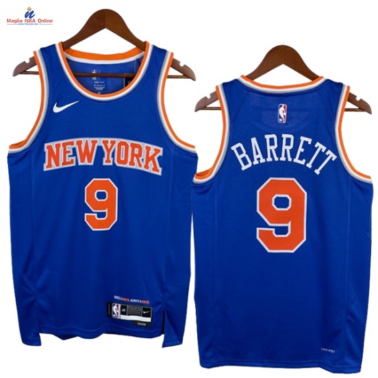 Acquista Maglia NBA Nike New York Knicks #9 RJ Barrett Blu Icon 2023-24