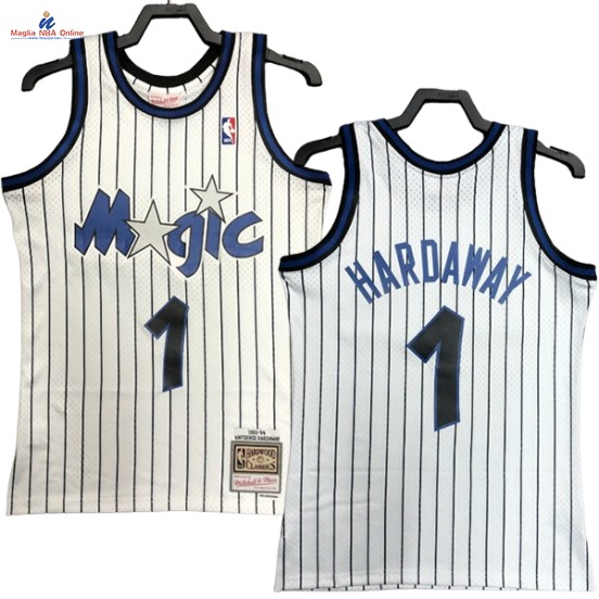 Acquista Maglia NBA Nike Orlando Magic #1 Anfernee Hardaway Bianco Hardwood Classics 1998-99