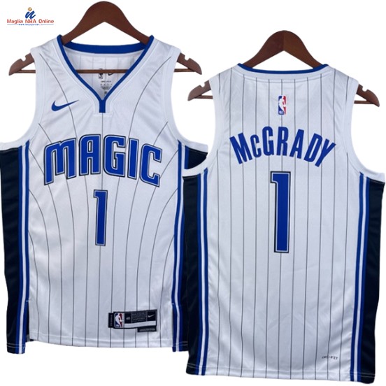 Acquista Maglia NBA Nike Orlando Magic #1 Tracy McGrady Bianco Association 2023-24