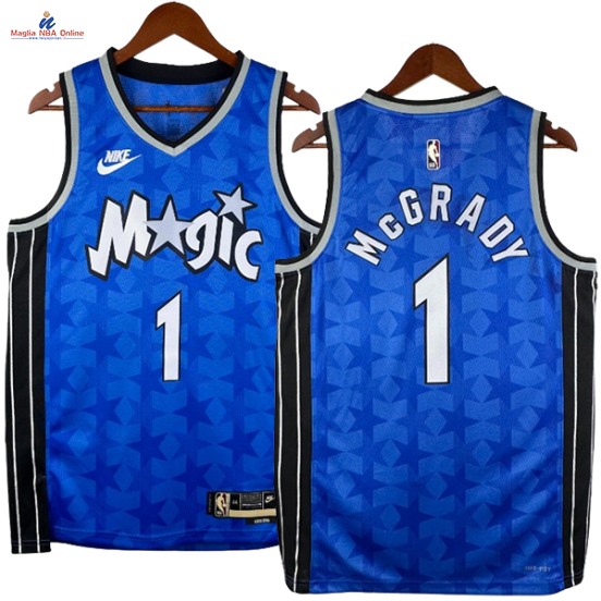 Acquista Maglia NBA Nike Orlando Magic #1 Tracy McGrady Blu Classic 2024-25