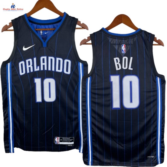 Acquista Maglia NBA Nike Orlando Magic #10 Bol Bol Blu Marino Icon 2023-24